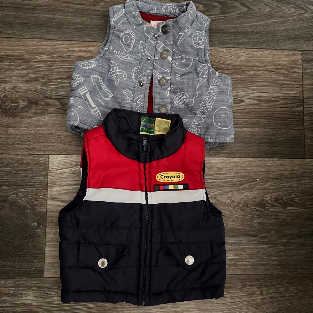 Baby crayola cat and jack vest bundle
